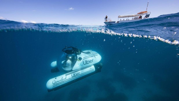 Uber ofrece un «taxi submarino» para visitar la Gran Barrera de Coral