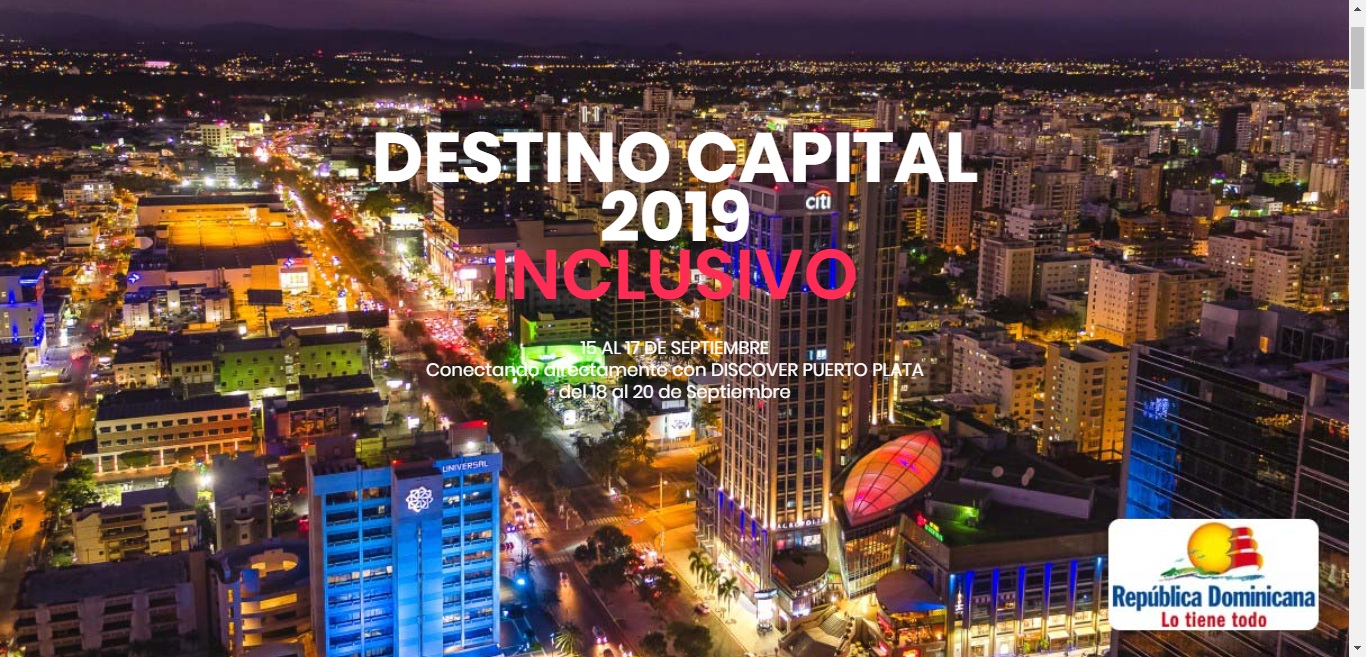 Ministerio Turismo Auspicia -DESTINO CAPITAL 2019- del 15 al 17 de Sept.