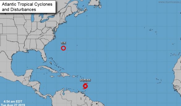 Alerta en RD.Se fortalece tormenta Dorian en su trayectoria hacia el Caribe