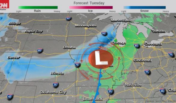 Dos grandes tormentas podrían acompañar el viaje de Acción de Gracias la próxima semana