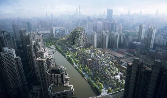 1000 Trees, el edificio-bosque con forma de dos montañas