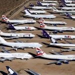 Desierto de California, el mayor parking de aviones por el Covid-19