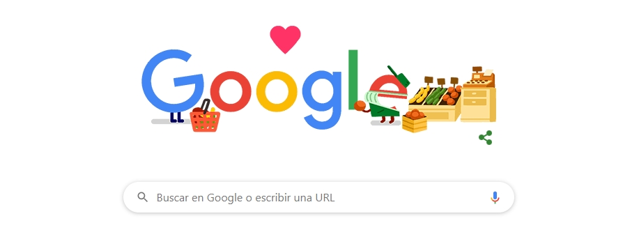 Google dedica su Doodle a trabajadores de supermercados y colmados