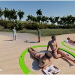 Crean aro  permite respetar la distancia de seguridad en la playa