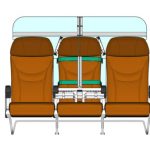 Este diseño de asiento de avión ayudaría al distanciamiento social a bordo