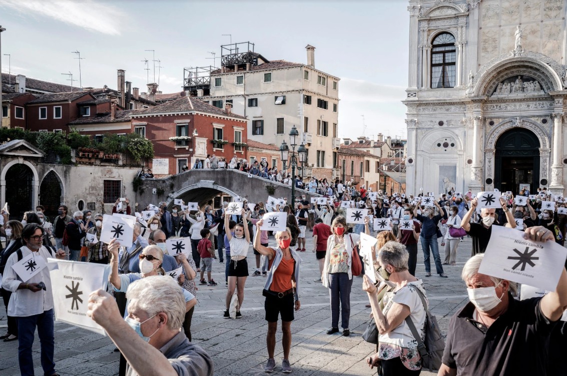 VENECIA - Para variar, fueron los venecianos los que abarrotaron la plaza