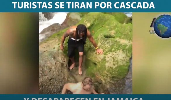 Jamaica: salto extremo de dos turistas en cascada se hace viral