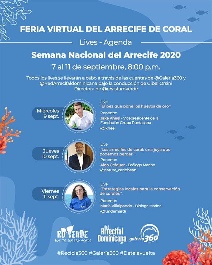 Interesante Feria Arrecife del Coral 2020: Semana Virtual del Arrecife de Coral! Galeria 360, Santo Domingo