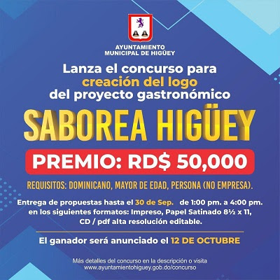 Alcaldía de Higüey convoca a concurso para creación logo del proyecto gastronómico “Saborea Higüey”