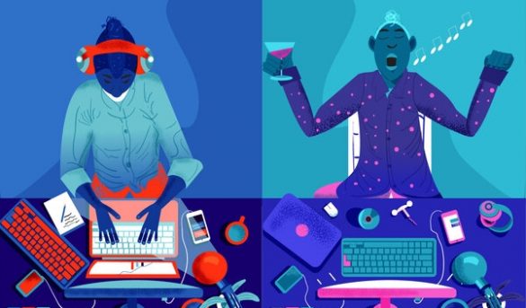 Como hacer el cambio de computadora y tomar recreo entre el trabajo remoto