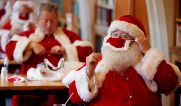 Venden en Alemania chocolates de Papá Noel con mascarilla