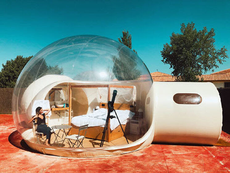 Así es una noche en un hotel-burbuja para ver las estrellas a cielo abierto