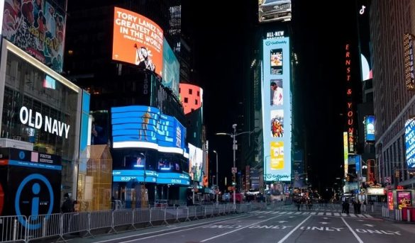 Nueva York marca la llegada del 2021 con un Times Square casi desierto