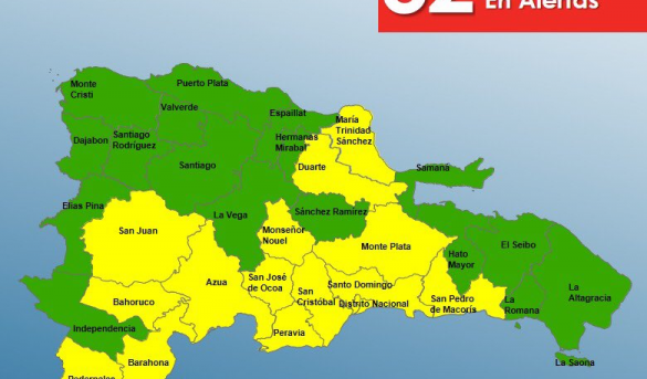 COE | Alerta Amarilla y Verde para 32 provincias