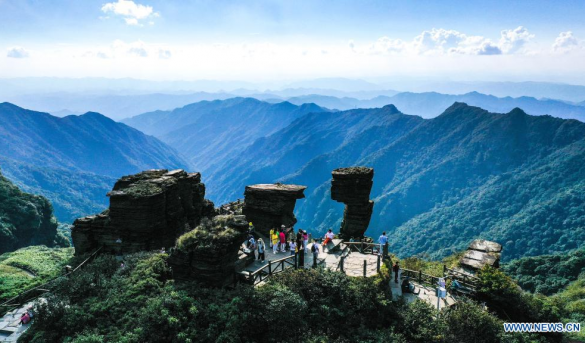 Monte Fanjing en la ciudad de Tongren, Guizhou, China