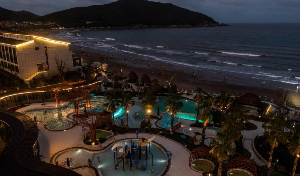 Zhejiang: Complejo de playa en isla de Zhujiajian, Zhoushan