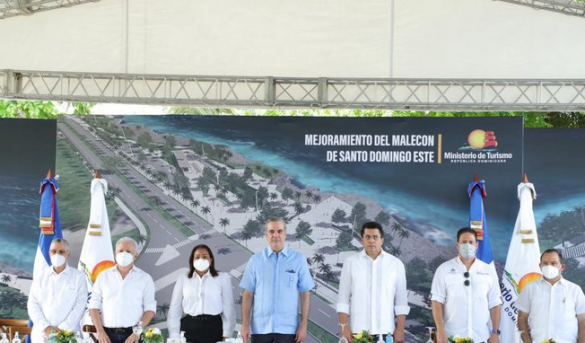 Presidente Abinader anuncia inversión de RD$550 MM para mejoramiento Malecón Sto.Dgo.Este