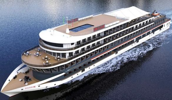 El crucero eléctrico más grande del mundo zarpa en China