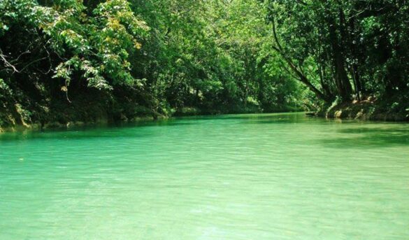 Navegando el Río Jamao en un tubo inflable
