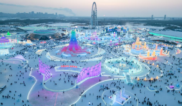 40° Festival Internacional de Hielo y Nieve de Harbin en Heilongjiang