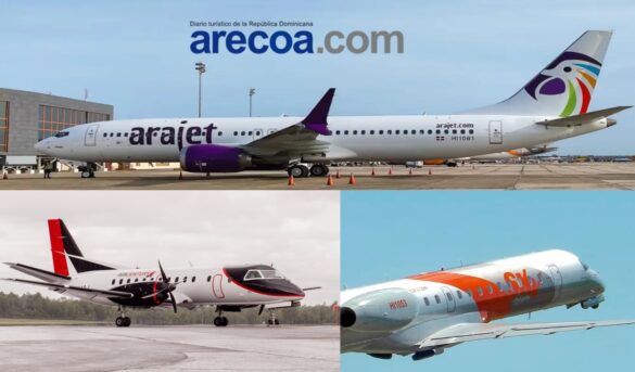 Las tres aerolíneas dominicanas con mayor flujo de pasajeros