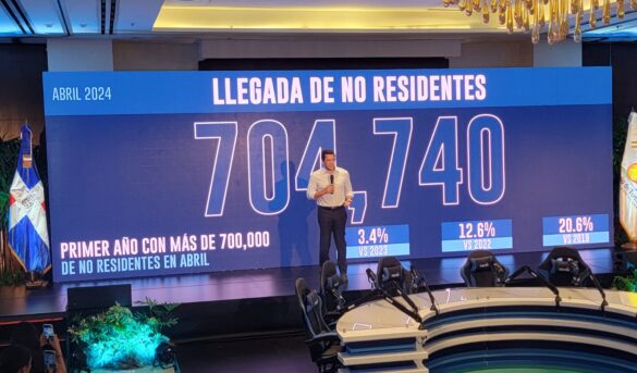 R. Dominicana recibió 4,178,683 turistas entre enero y abril 2024
