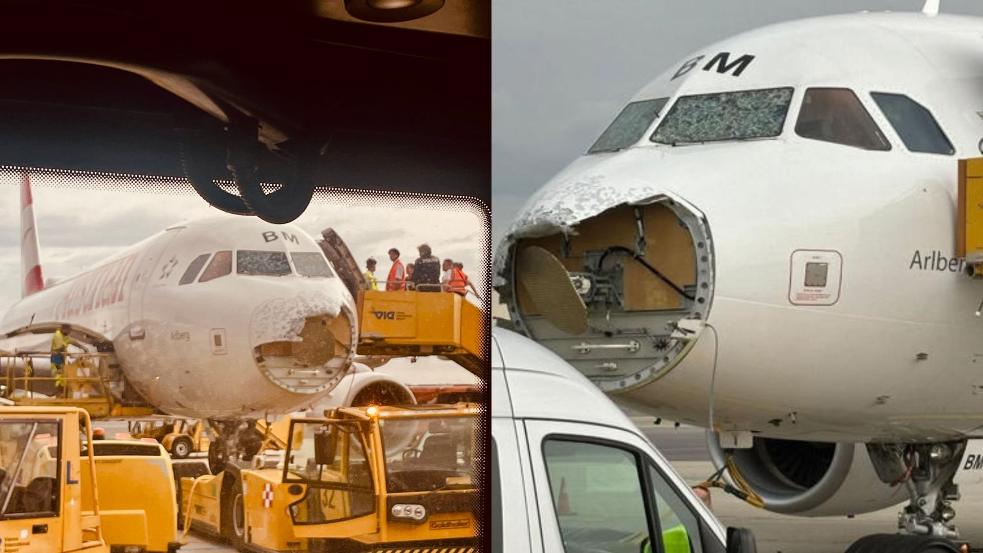 Granizada destroza nariz y parabrisas de avión en pleno vuelo