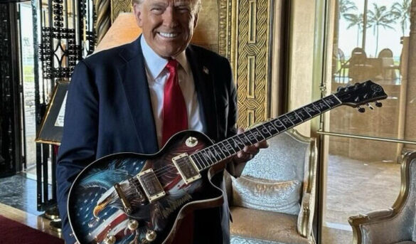 Trump saca una línea de guitarras y anuncia que las venderá por 10 mil dólares