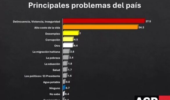 Delincuencia y altos precios, los principales problemas que afectan a RD, revela encuesta de ACDMedia