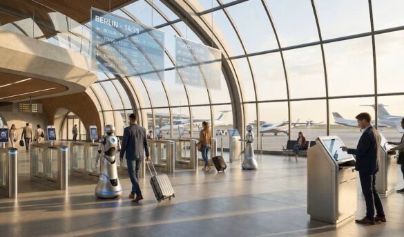Así será el aeropuerto del futuro: sin filas, con pasaporte biométrico y robots asistentes